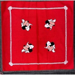 Cowboy Mickey Mouse Red Bandanna Vintage Deadstock